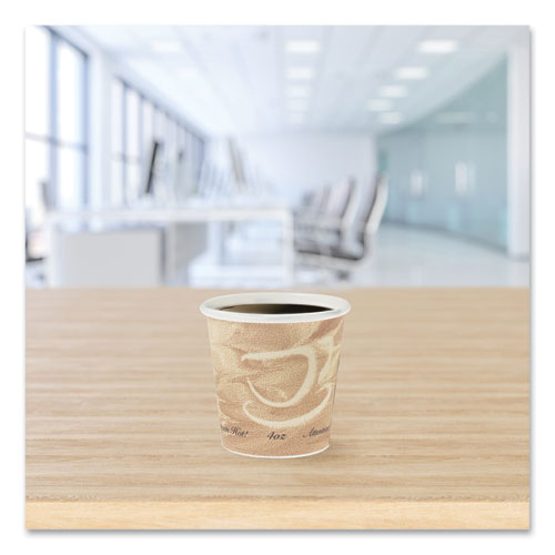 Picture of Single Sided Poly Paper Hot Cups, 4 oz, Mistique Design, 1,000/Carton