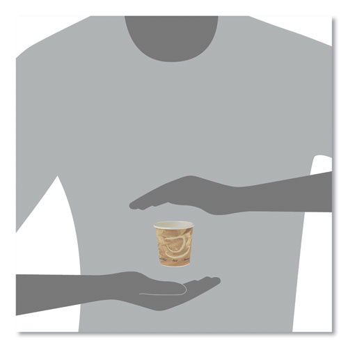 Picture of Single Sided Poly Paper Hot Cups, 4 oz, Mistique Design, 1,000/Carton