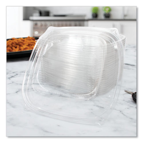 Picture of PresentaBowls Pro Clear Square Lids for 24-32 oz Bowls, 8.5 x 8.5 x 0.5, Clear, Plastic, 63/Bag, 4 Bags/Carton