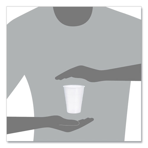 Picture of High-Impact Polystyrene Cold Cups, 9 oz, Translucent, 100 Cups/Sleeve, 25 Sleeves/Carton