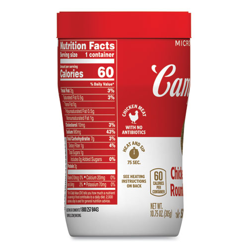 Picture of Soup On The Go Chicken with Mini Noodles, 10.75 oz Cup, 8/Carton