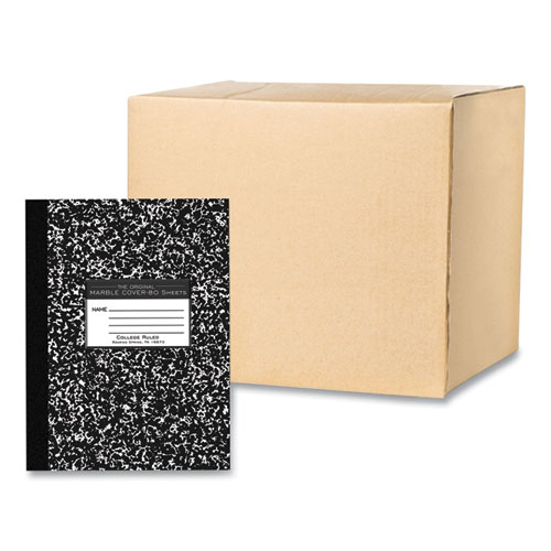 Flexible+Cover+Composition+Book%2C+Med%2FCollege+Rule%2C+Black+Marble+Cover%2C+%2880%29+10.25+x+7.88+Sheets%2C+48%2FCarton
