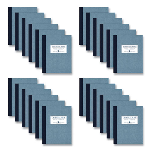 Picture of Lab and Science Chemistry Notebook, Narrow Rule, Blue Cover, (60) 9.25 x 7.5 Sheets, 24/Carton