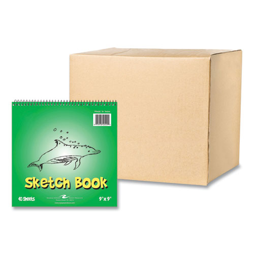 Kids+Sketch+Notepad%2C+Green+Cover%2C+40+White+9+x+9+Sheets%2C+12%2FCarton