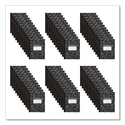 Picture of Flexible Cover Marble Composition Notebook, Wide/Legal Rule, Black Marble Cover, (60) 10 x 8 Sheets, 72/Carton