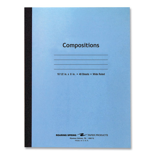 Picture of Flexible Cover Composition Notebook, Wide/Legal Rule, Blue Cover, (48) 10.5 x 8 Sheets, 72/Carton