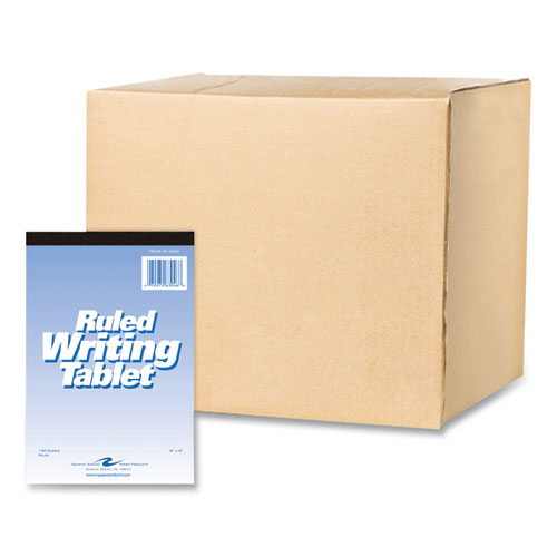 Picture of Writing Tablet, Wide/Legal Rule, 100 White 6 x 9 Sheets, 48/Carton