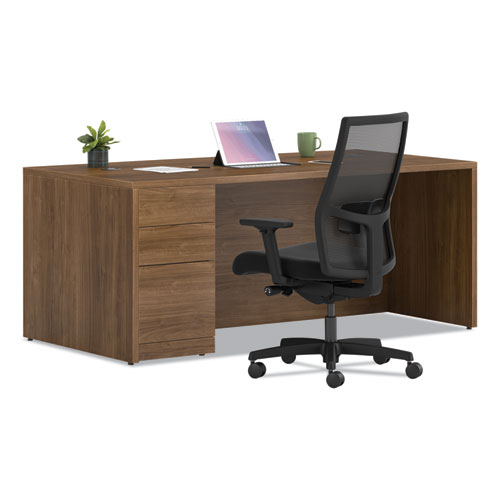 Picture of 10500 Series™ "L" Workstation Single Pedestal Desk with Full-Height Pedestal, 72" x 36" x 29.5", Pinnacle