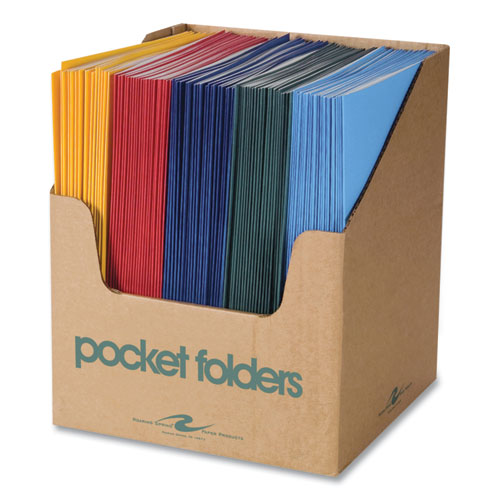 Picture of Pocket Folder, 0.5" Capacity, 11 x 8.5, Assorted Colors, 100/Carton