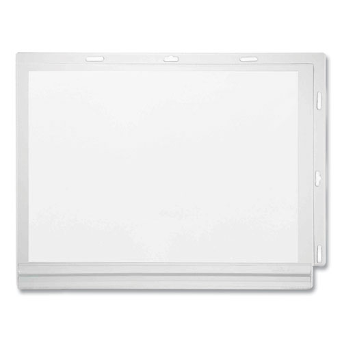 Picture of Water Resistant Sign Holder Pockets with Cable Ties, 8.5 x 11, Clear Frame, 5/Pack