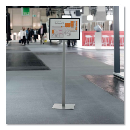 Picture of Info Basic Floor Stand, 55.31" Tall, Black Stand, 11 x 17 Face