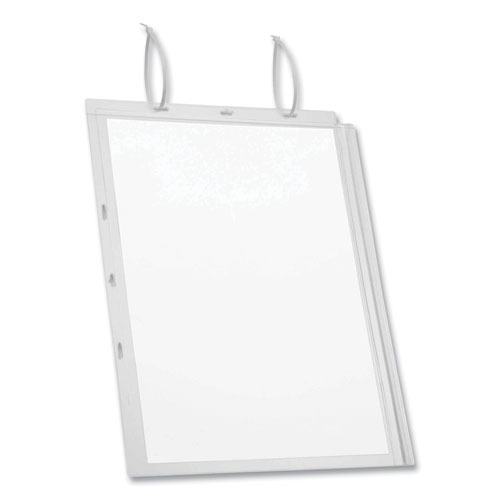 Picture of Water-Resistant Sign Holder Pockets with Cable Ties, 11 x 17, Clear Frame, 5/Pack