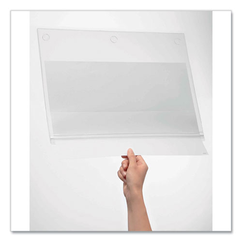 Picture of Self-Adhesive Water-Resistant Sign Holder, 11 x 17, Clear Frame, 5/Pack