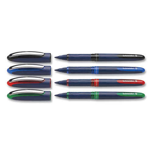 Picture of One Business Rollerball Pen, Stick, Fine 0.6 mm, Assorted Ink and Barrel Colors, 4/Pack