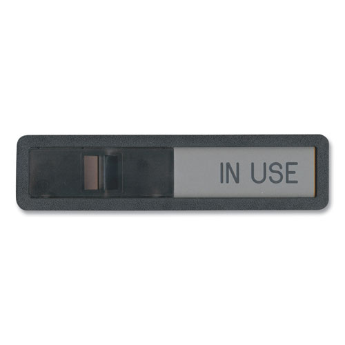 Picture of Vacant/In Use Sign, In-Use; Vacant, 2.5 x 10.5, Black/Silver