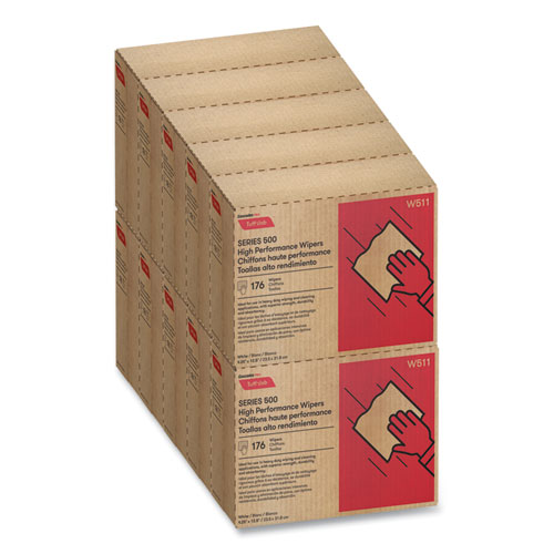 Picture of Tuff-Job S500 High Performance Wipers, 9.25 x 12.5, White, 176/Box, 10 Box/Carton