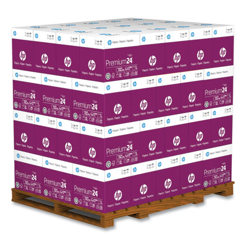 Picture of Premium24 Paper, 98 Bright, 24 lb Bond Weight, 8.5 x 11, Ultra White, 500 Sheets/Ream, 5 Reams/Carton, 64 Cartons/Pallet