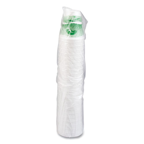 Picture of Horizon Hot/Cold Foam Drinking Cups, 12 oz, White/Green, 25/Bag, 40 Bags/Carton