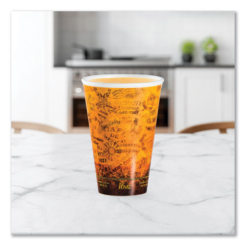 Picture of Fusion Escape Foam Hot/Cold Cups, 16 oz, Brown/Black, 1,000/Carton