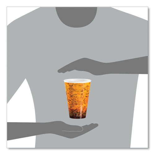 Picture of Fusion Escape Foam Hot/Cold Cups, 16 oz, Brown/Black, 1,000/Carton