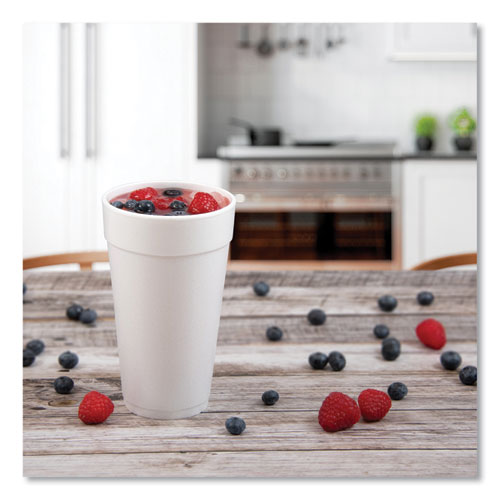 Picture of Foam Drink Cups, 20 oz, White, 500/Carton