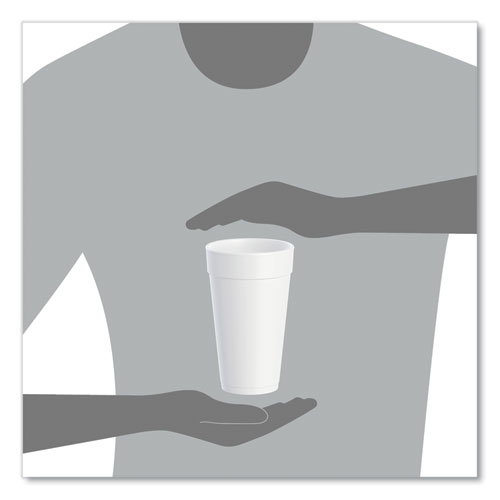 Picture of Foam Drink Cups, 20 oz, White, 500/Carton