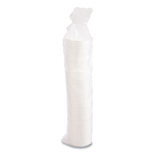 Picture of Vented Foam Lids, Fits 6 oz to 32 oz Cups, White, 50 Pack, 10 Packs/Carton