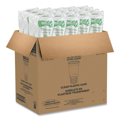 Picture of Ultra Clear Pedestal PET Cups, 32 oz, Clear, 25/Bag, 20 Bags/Carton