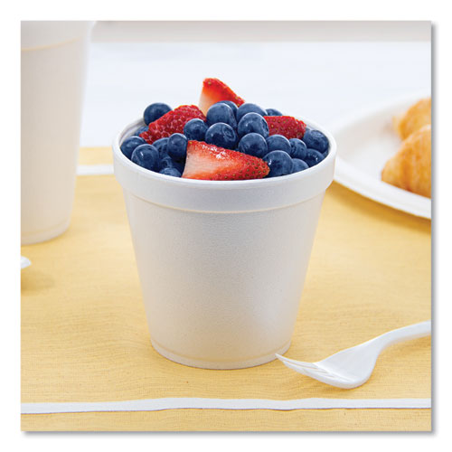 Picture of Foam Containers, Squat, 16 oz, White, 25/Bag, 20 Bags/Carton