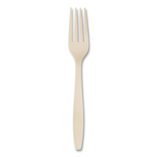 Picture of Guildware Cutlery Sweetheart Polystyrene Tableware, Forks, Champagne, 1000/Carton