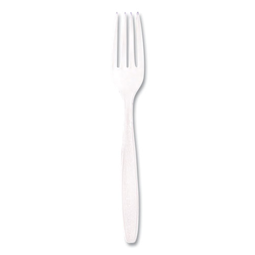 Picture of Guildware Extra Heavyweight Plastic Cutlery, Forks, Clear, 1,000/Carton