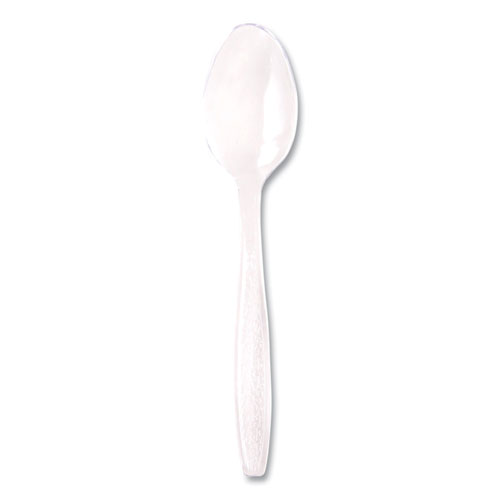 Picture of Guildware Extra Heavyweight Plastic Cutlery, Teaspoons, Clear, 1,000/Carton
