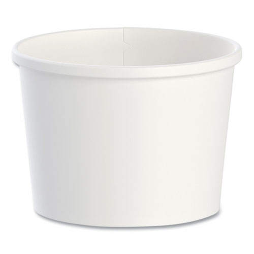 Picture of Flexstyle Double Poly Paper Containers, 12 oz, 3.6" Diameter, White, Paper, 25/Bag, 20 Bags/Carton