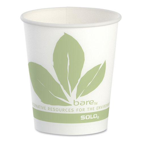 Picture of Bare Eco-Forward Paper Cold Cups, 5 oz, Green/White, 100/Sleeve, 30 Sleeves/Carton