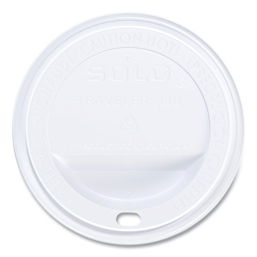 Picture of Traveler Cappuccino Style Dome Lid, Fits 10 oz Cups, White, 100/Pack, 10 Packs/Carton