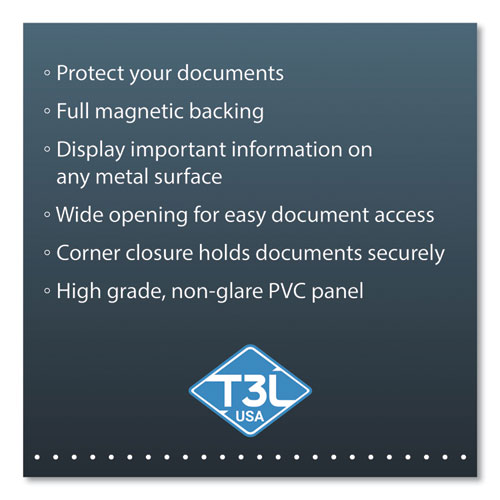 Picture of Easy Load Magnetic Pocket with Corner Closure, 14 x 11, Clear Frame, 5/Pack