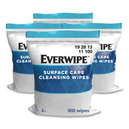 Picture of Cleaning and Deodorizing Wipes, 1-Ply, 8 x 6, Citrus, White, 900/Bag, 4 Bags/Carton