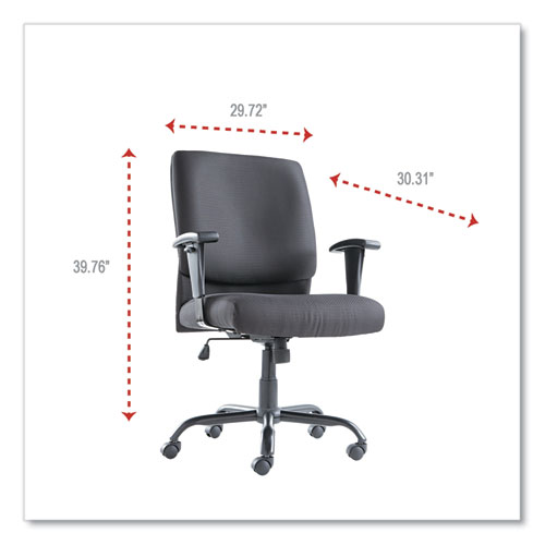 Picture of Big/Tall Swivel/Tilt Mid-Back Chair, Supports Up to 450 lb, 19.29" to 23.22" Seat Height, Black