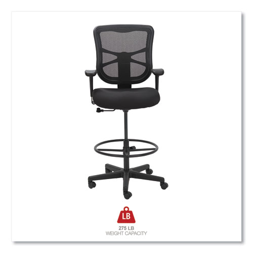 Picture of Alera Elusion Series Mesh Stool, Supports Up to 275 lb, 22.6" to 31.6" Seat Height, Black