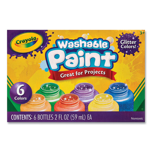 Picture of Washable Paint, 6 Assorted Classic Colors, 2 oz Bottle, 6/Pack