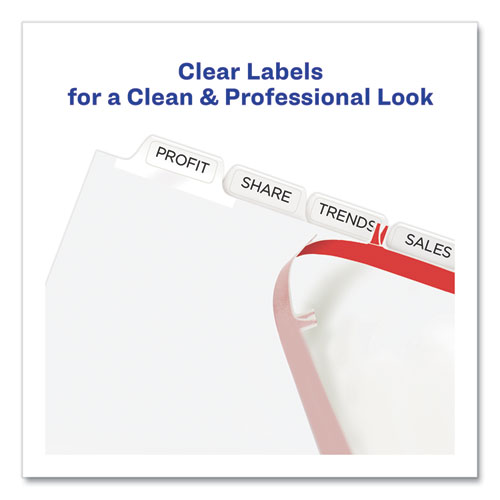 Picture of Print and Apply Index Maker Clear Label Dividers, Extra Wide Tab, 8-Tab, 11.25 x 9.25, White, 1 Set