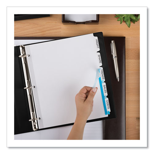 Picture of Print and Apply Index Maker Clear Label Dividers, Extra Wide Tab, 5-Tab, White Tabs, 11.25 x 9.25, White, 5 Sets