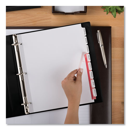 Picture of Print and Apply Index Maker Clear Label Dividers, Extra Wide Tabs, 8-Tab, 11.25 x 9.25, White, 5 Sets