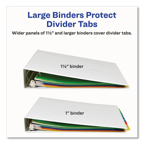 Picture of Insertable Big Tab Plastic 2-Pocket Dividers, 8-Tab, 11.13 x 9.25, Assorted, 1 Set