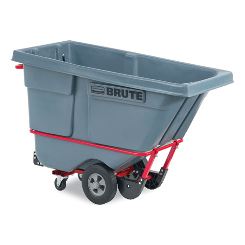 Picture of BRUTE DURATILT Frame Tilt Truck, Standard Duty, 0.5 cu yd, 850 lb Capacity, Rotomolded Resin/Leakproof Polyethylene, Gray