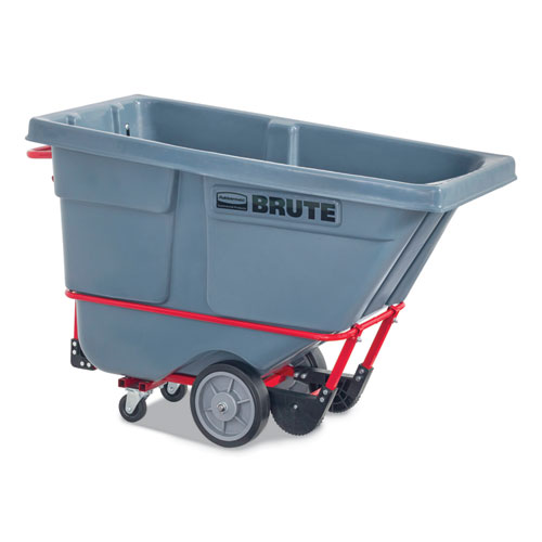 Picture of BRUTE DURATILT Frame Tilt Truck, Heavy Duty, 0.5 cu yd, 1,400 lb Capacity, Rotomolded Resin/Leakproof Polyethylene, Gray