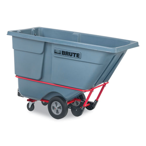 Picture of BRUTE DURATILT Frame Tilt Truck, Standard Duty, 1 cu yd, 1,200 lb Capacity, Rotomolded Resin/Leakproof Polyethylene, Gray