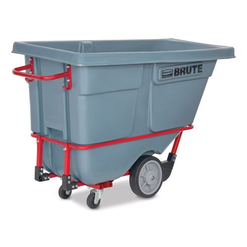 Picture of BRUTE DURATILT Frame Tilt Truck, Heavy Duty, 0.5 cu yd, 1,400 lb Capacity, Rotomolded Resin/Leakproof Polyethylene, Gray