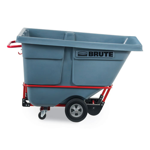 Picture of BRUTE DURATILT Frame Tilt Truck, Standard Duty, 0.5 cu yd, 850 lb Capacity, Rotomolded Resin/Leakproof Polyethylene, Gray