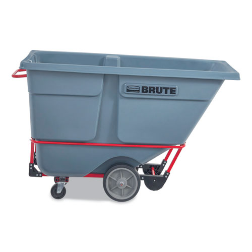 Picture of BRUTE DURATILT Frame Tilt Truck, Heavy Duty, 1 cu yd, 2,100 lb Capacity, Rotomolded Resin/Leakproof Polyethylene, Gray